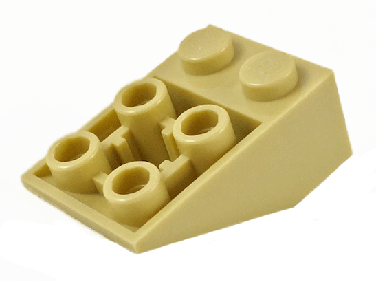 Lego 3747 oblique Pierre invers 2x3 vieux gris foncé 4 pièces 59 