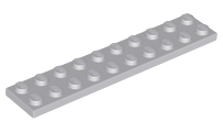 Lego--3832 4 Stück Weiß 2 x 10 Bauplatte Grundstein