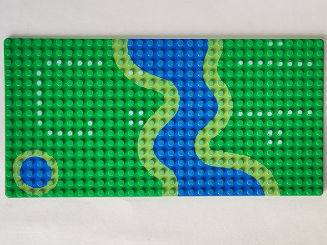 Very Good Condition 16x32 Lego Baseplate Green 