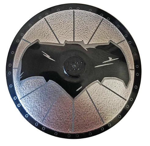 with Black Bat on Silver Background Batman Radar LEGO x 4 Dish 4 x 4 Inverted 