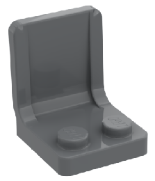 4 x LEGO® 4079 Minifiguren-Zubehör neudunkelgrau Sitze,Stühle Neuware. 