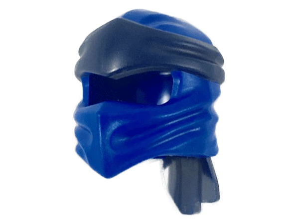 4 BrickLink with Wrap Part : Blue Type Headband 40925pb02 Headgear Dark Minifigure, Molded | Ninjago Pattern
