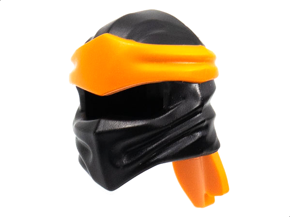 Minifigure, Headgear Ninjago Wrap Type 4 with Molded Orange 