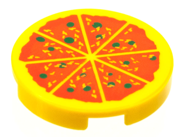 LEGO Pizza 2x2 Round Tiles Minifigure Kitchen Food Flat Smooth Town Bulk Lot 