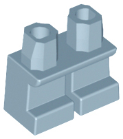 Lego 2 Stück kurze Beine in silber Hosen für Minifigur 41879 Neu flat silver 
