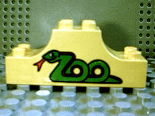 Duplo Brick 2 x 6 x 2 Arch Inverted Double with Zoo in Form of