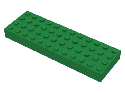 LEGO Lot of 2 Green 4x12 Basic Building Brick Pieces 