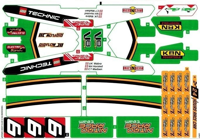 Details about   Custom sticker for LEGO 42039 Castrol-HONDA 24 Hours Race Car sticker only 