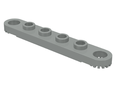 LEGO PART 4262 BLACK TECHNIC PLATE 1 X 6 WITH TOOTHED ENDS X2 PIECES 