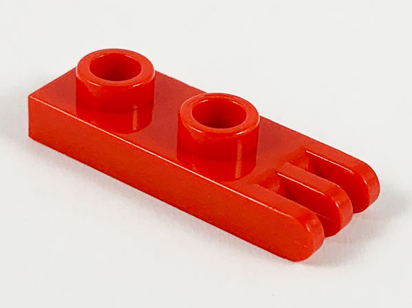 Lego 4 Scharniere Fliese 1x2 rot 2 Finger   4531  Set 4544 7817 6480 7191 