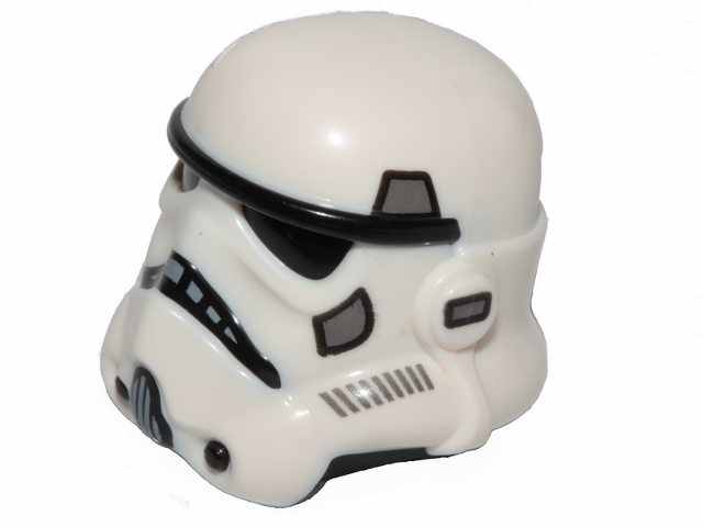 Lego Star Wars Black Minifig Headgear Helmet Stormtrooper Dual Molded