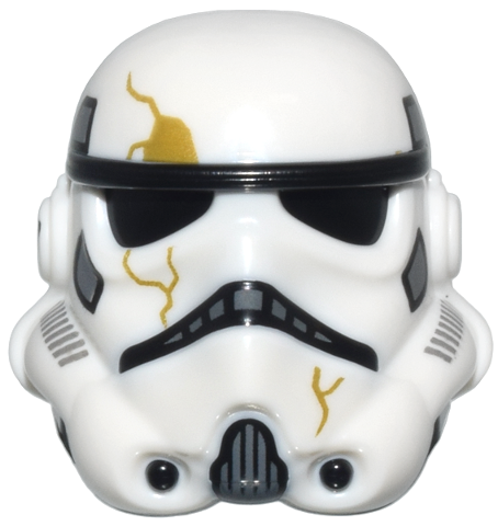 Minifigure, Headgear Helmet SW Stormtrooper with Molded