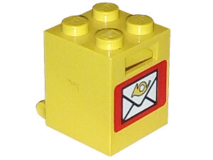 Boite LEGO TrNeonOrange container box 4345b set 6190 6195 6155 6175 1822 