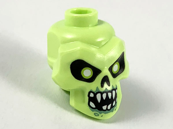 Lego lot of 10 Minifigure Authentic Glow in the dark Skeleton heads