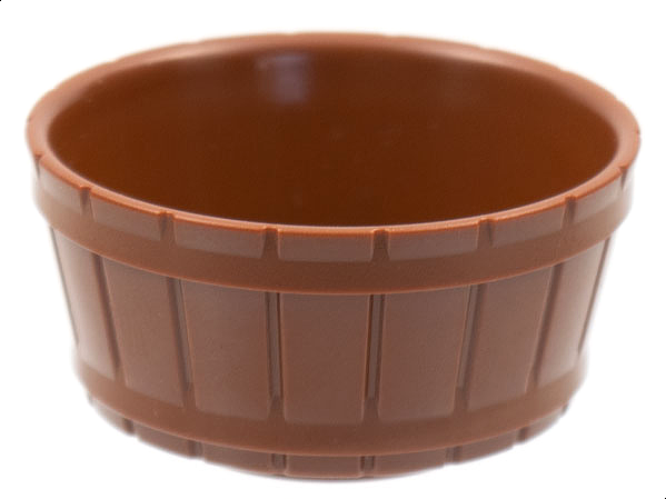 2X Lego® 4424 Fass Tonne Container Tub Barrel 4X4X2 Rotbraun Reddish Brown 