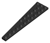 LEGO 6 x Flügelplatte rechts schwarz Black Wedge Plate 12x3 Right 47398