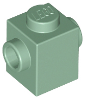 Lego Pièces-White Brick 1 x 1 W rivets sur 2 côtés-Nº 47905-Qté 30 