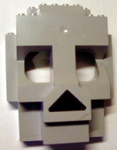 FREE P&P! LEGO 47990 Rock Skull 1x4x3 Relief With Two Pins 