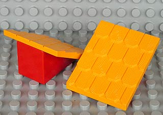 Lego Duplo Item 4x6 Flat 6 Post Roof Caramel Brown 1 