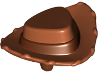 1x Minifig Headgear Hat Cowboy Brown/Reddish Brown 13565 New Lego