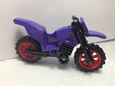 Lego® 50860c08 motorcycle, dirt bike, dark purple, red rims