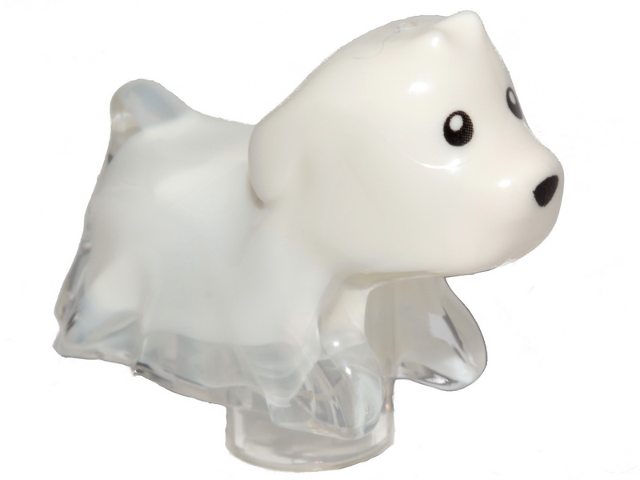 Lego 1x animal dog poodle dog ghost ghost spencer white/white 52672pb01 new 