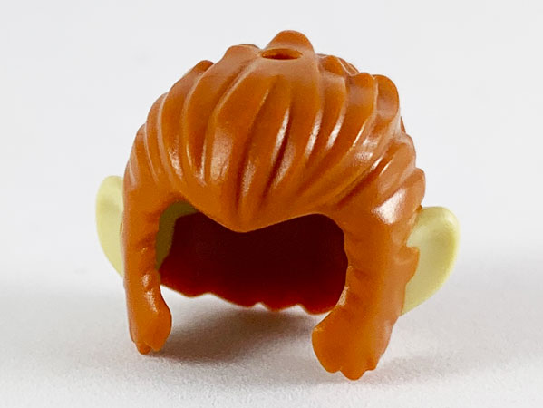 Plain Monkey King swept back hair with molded tan ears.