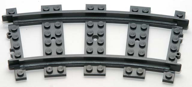 Lego Dark Grey  Curved Train Track ~ Lot Of 8 ~ 53400