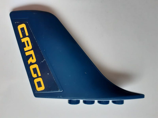 mundstykke det er smukt saltet Duplo Airplane Large Tail 1 x 9 x 5 with Yellow 'CARGO' Pattern on Both  Sides (Stickers) - Set 7843 : Part 53491pb03 | BrickLink