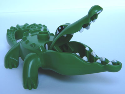 Duplo Alligator / Crocodile Large with Opening Jaw and Narrow Snout : Part 53915c01 |