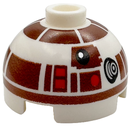 runon様オーダーページ Brick, Round 2 x 2 Dome Top with Reddish Brown Panels and