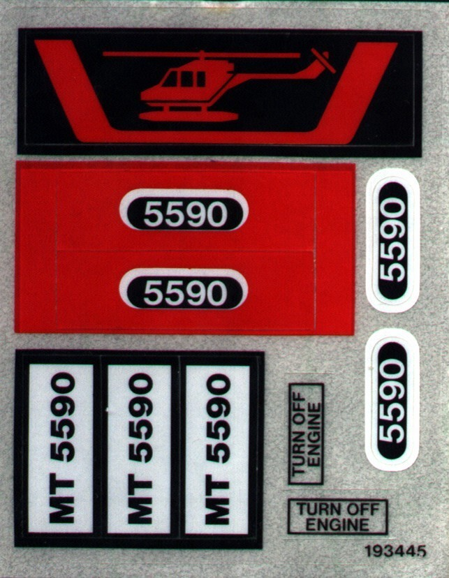 Aufkleber passend für LEGO 5590 Sticker Sheet for Model Team Whirl N' Wheel Sup 