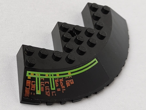 Brick, Round Corner 10 x 10 with Slope 33 Edge, Axle Hole