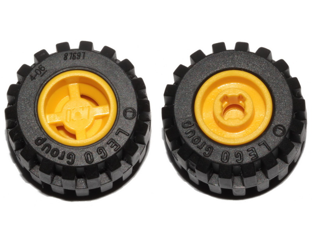 x 12mm Black Tire Ref 6014bc01 6014b 6015 Set 7890 7902 4 x LEGO Wheel 11mm D 