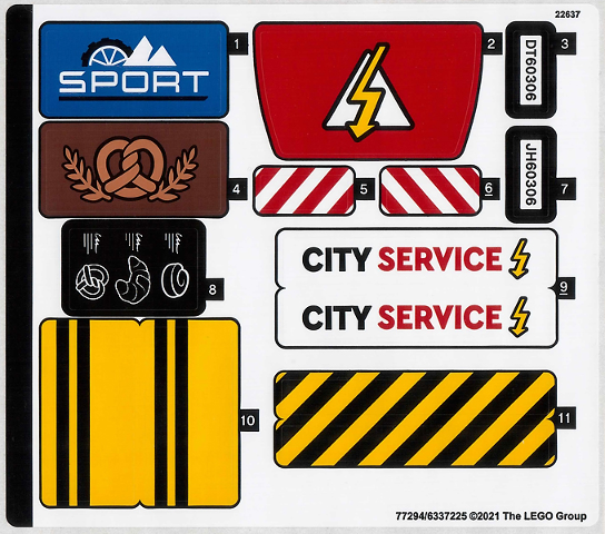 Stickers / Autocollant Lego® City 60372