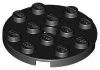 LEGO ® 4 x plaque rond 4x4 avec trou gris foncé/DkStone NEUF #60474 