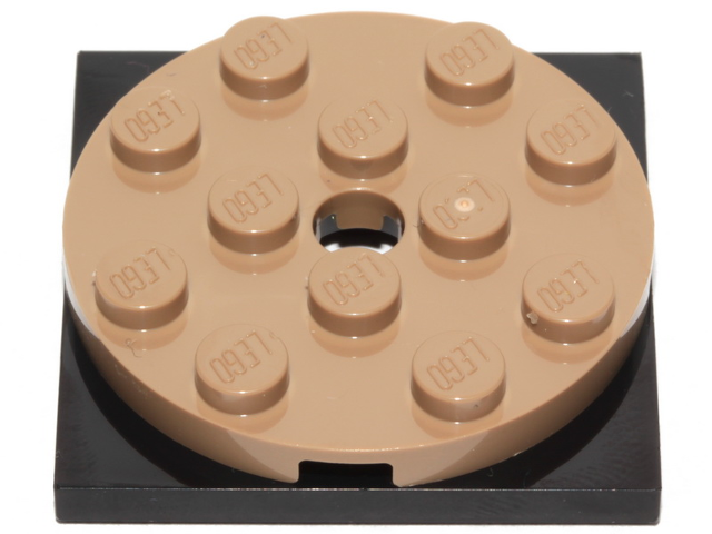 2 Lego 4 X 4 Black Turntable Turnable Spinner 