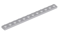 60479 Bright Grey x4 Lego Plate 1x12 