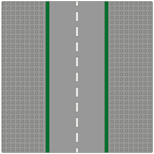 x1 Road 32 x 32 9-Stud Curve with Road LEGO 609p01 @@ Baseplate @@ GREY GRIS 