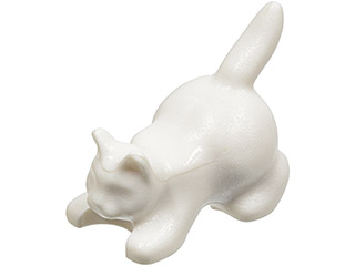 LEGO 2x Bianco Gatto accovacciato NUOVO BIANCO Cat Crouching NEW 6251 