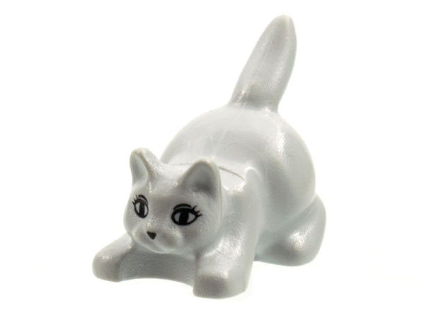 1x Animal chat allongé cat crounching blanc/white 6251 NEUF Lego