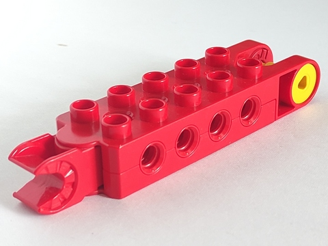 1x lego Duplo toolo piedra rojo 2x8 brazo bloque de creación conexión 6288 bar102 