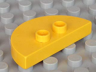 Semicircle half-Round Motif Stone LEGO Duplo Module Supermarket Orange