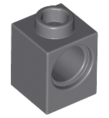 LEGO® Dark Gray Technic Brick 1 x 1 with Hole Design ID 6541 