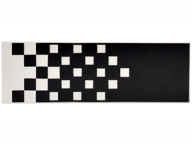Tile 2 x 6 with Black Checkered Pattern : Part 69729pb222 | BrickLink
