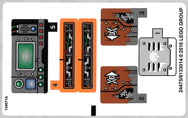 Sticker Sheet for Set 70603 North American Version 24475