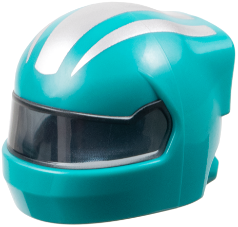 Minifigure, Headgear Helmet Formula 1 with Molded Trans-Black