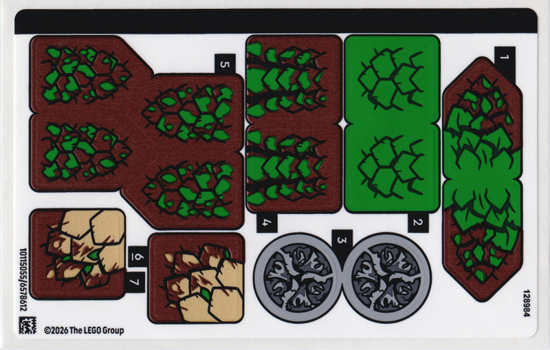 キングダム　1-23,25-41,54-60,67,68,70-74 Sticker Sheet for Set 71859 - (10115055/6578612) : Part 71859stk01