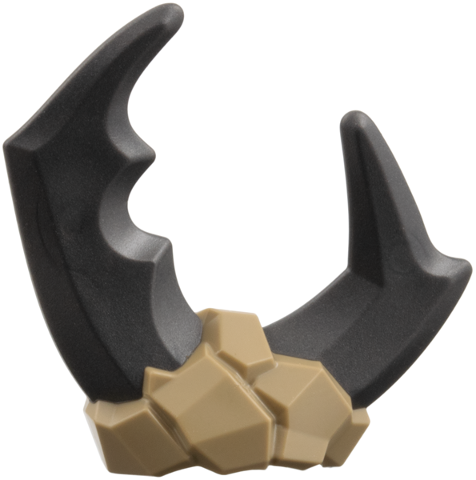 Minifigure, Headgear Stone with Large Molded Pearl Dark Gray