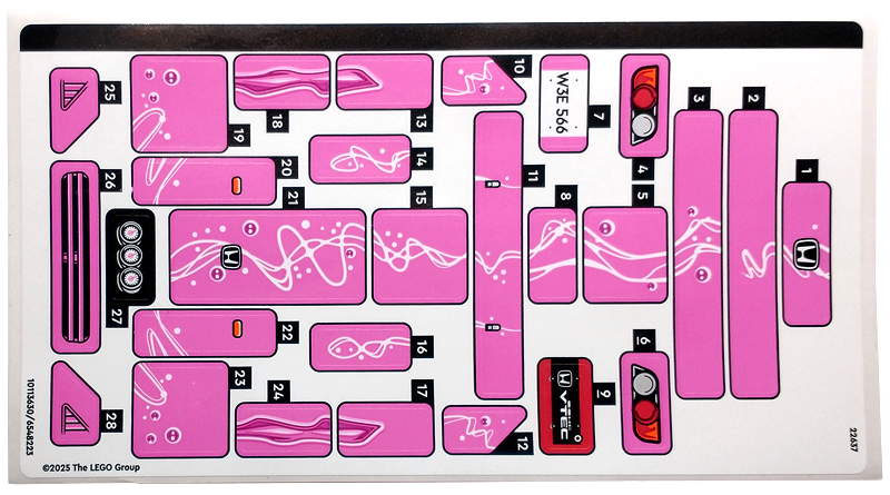 セカンドバッカー グッズセット Sticker Sheet for Set 77241 - (10113630/6548223) : Part 77241stk01